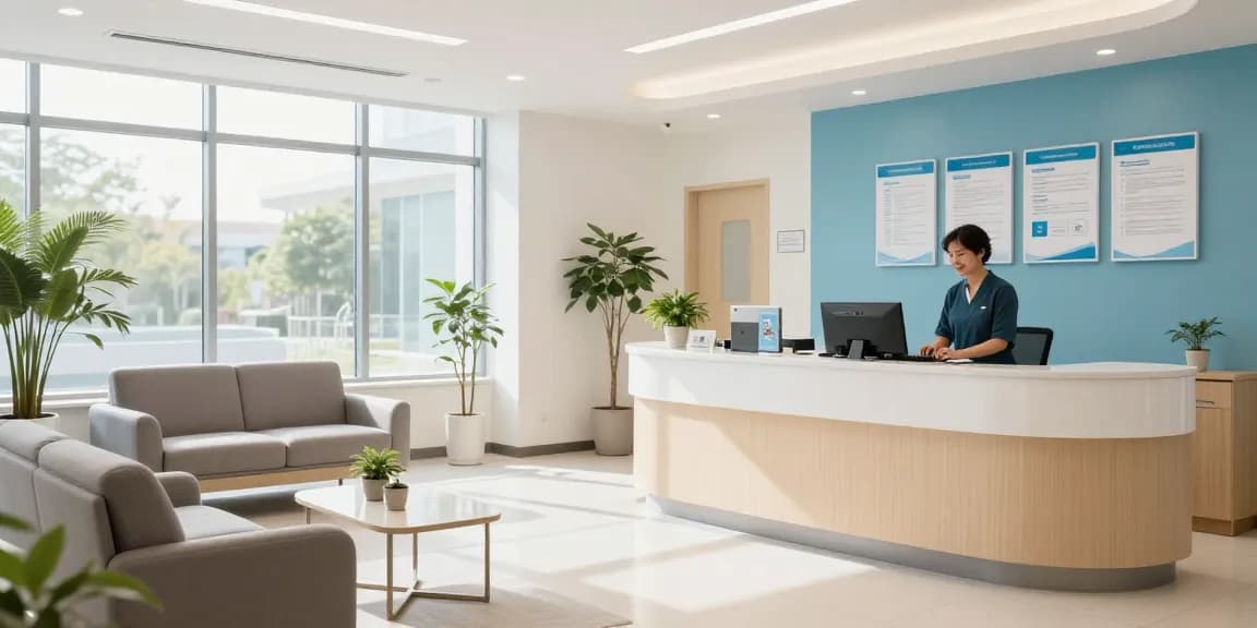 Telehealth insurance plans offering accessible medical services, patient care in a modern health clinic setting.