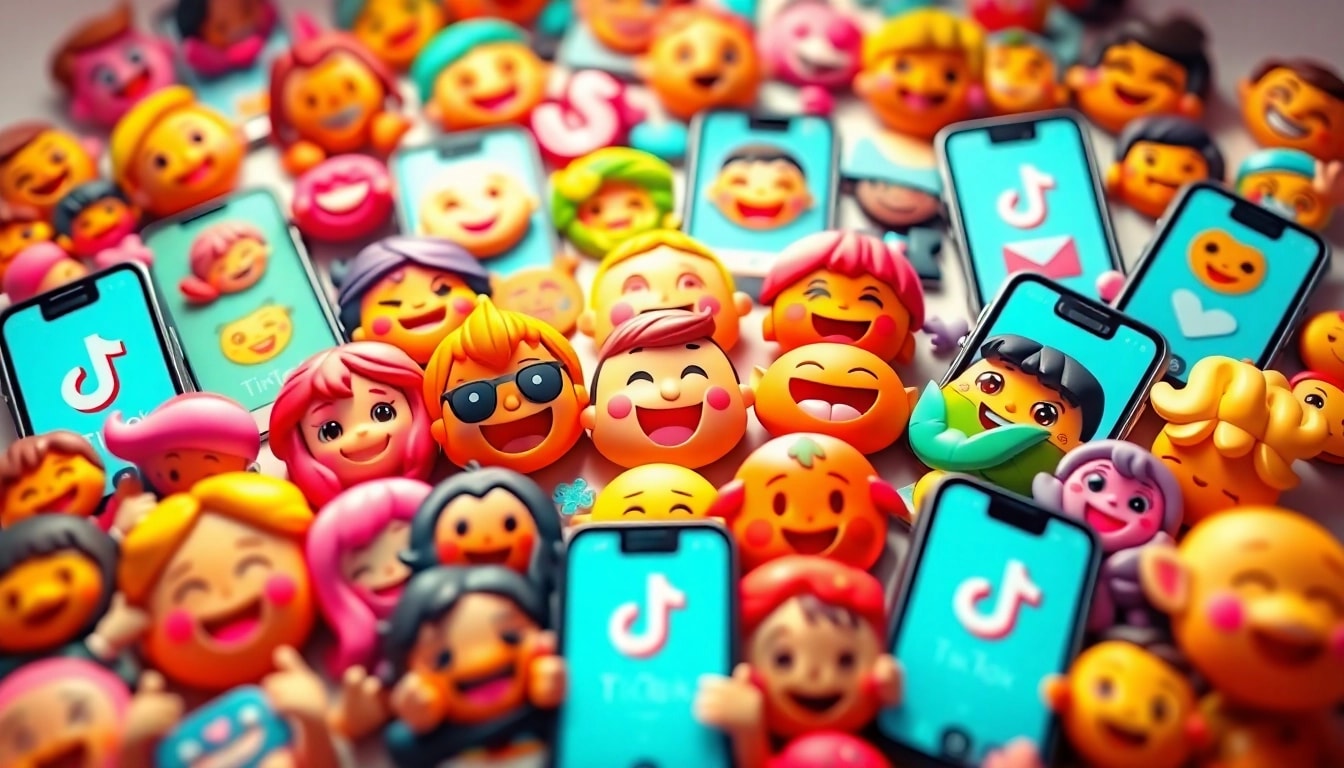 Engaging TikTok emojis collection with colorful designs for expressive digital communication.