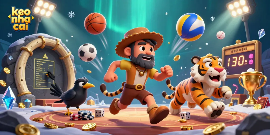 Experience the exciting keo nha cai gaming atmosphere with our vibrant prehistoric casino illustration.