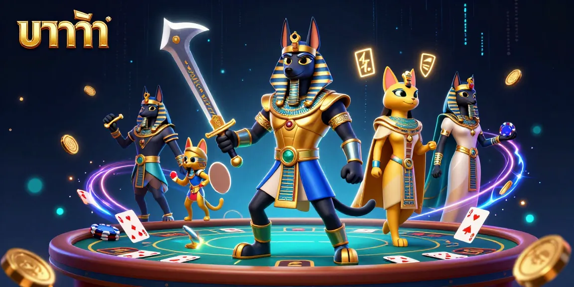 Experience intense baccarat gameplay with dynamic elements in this vibrant casino illustration.