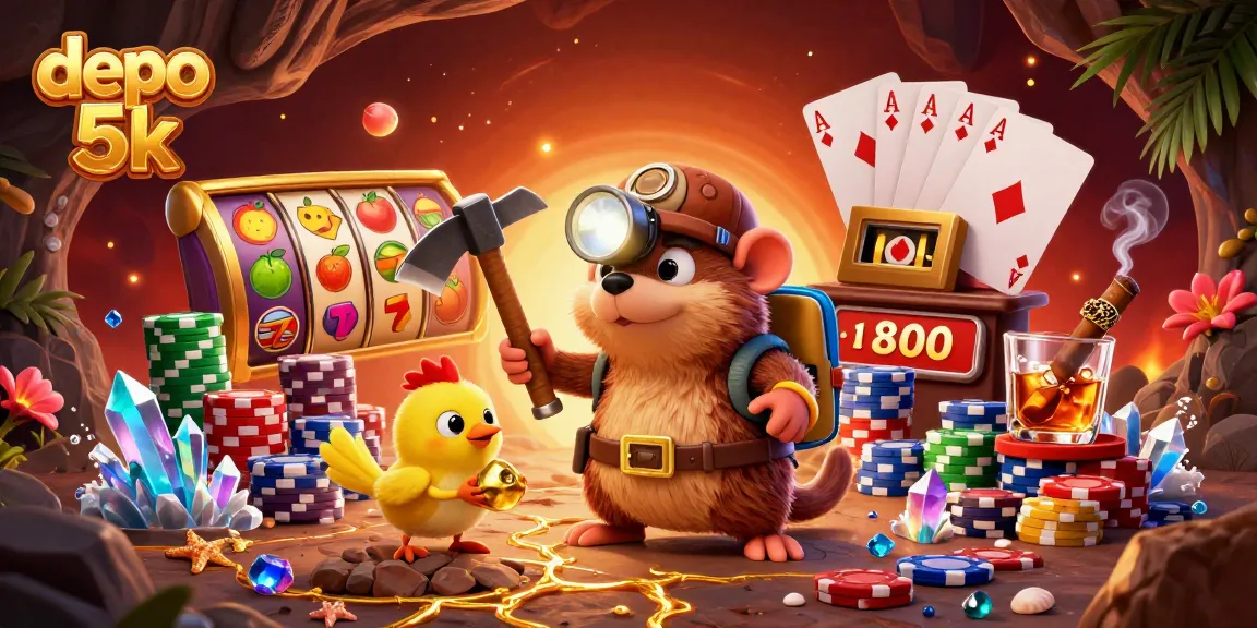 Experience thrilling slots at depo 5k as a treasure hunter mole mines for jackpots!