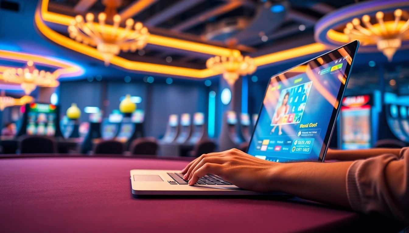 Engaging user experience at a Non gamstop casino Uk featuring vibrant interface and modern ambiance.