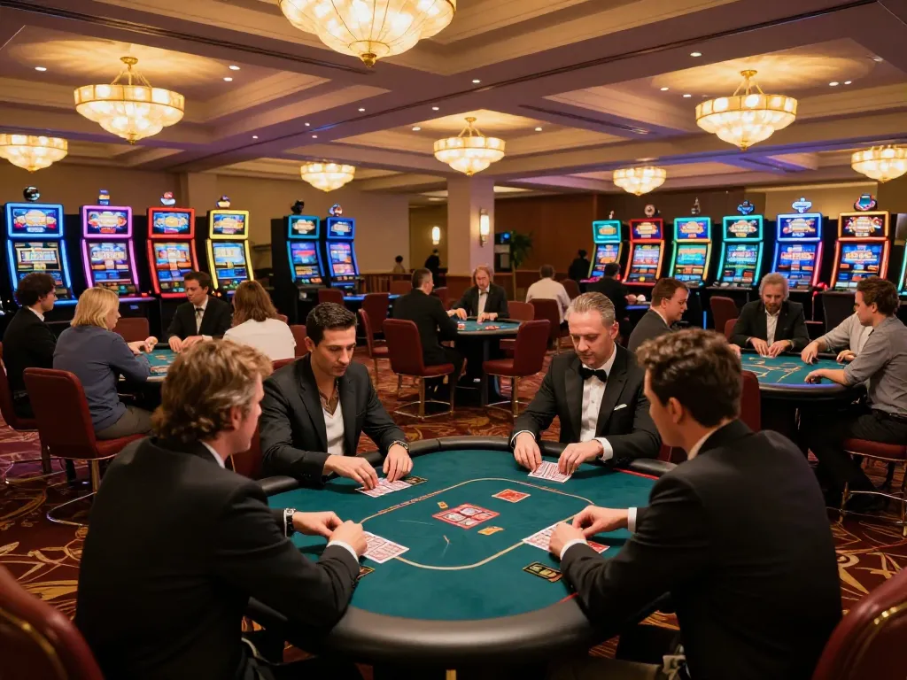Players enjoying exciting games at RR88 casino, showcasing vibrant atmosphere and thrilling gameplay.