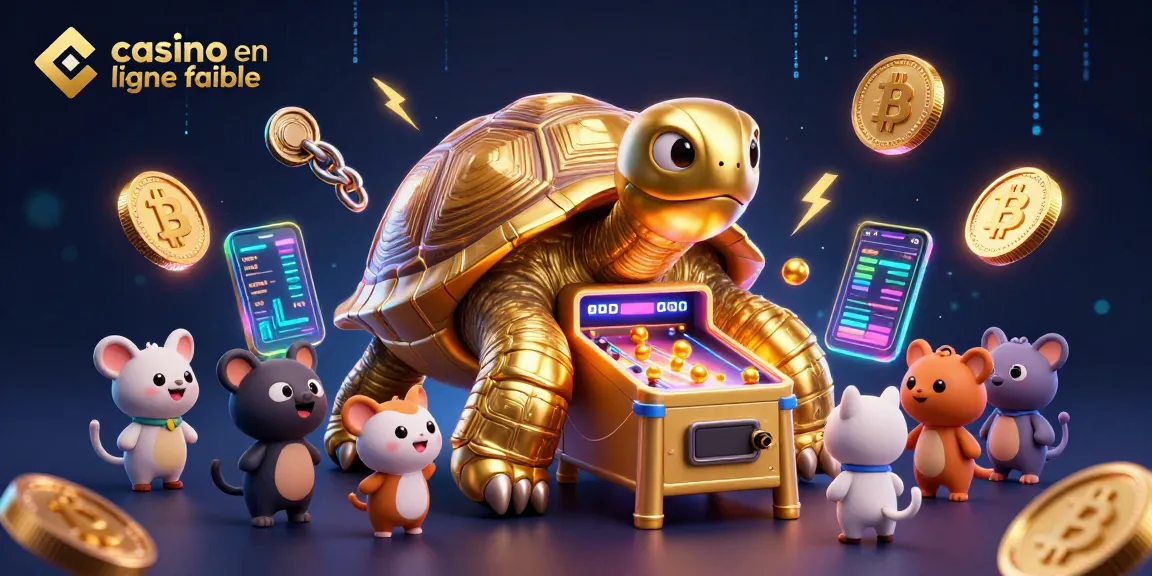 Découvrez un casino en ligne fiable avec un décor de tortue dorée, des jeux et des crypto-monnaies.