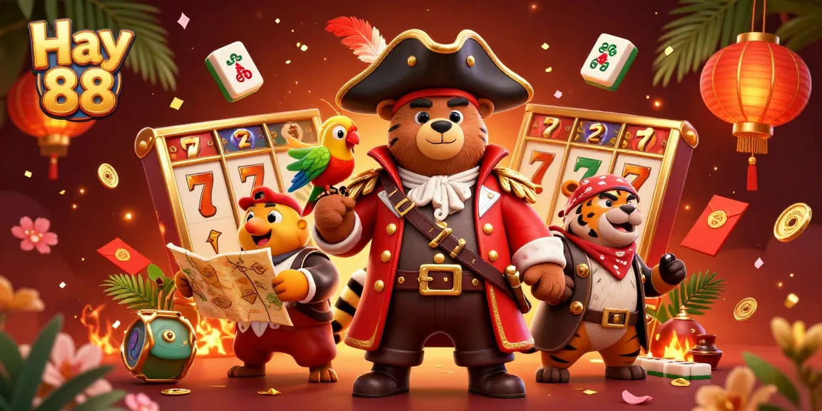Immerse in Hay 88’s thrilling experience with vibrant 3D visuals of slot machines and treasures.