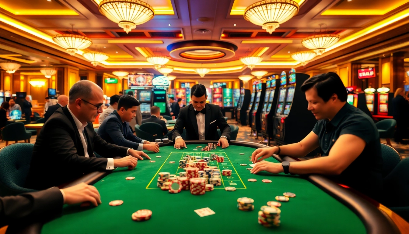 Engage in thrilling poker action at kpi4d with vibrant chips and professional dealers.