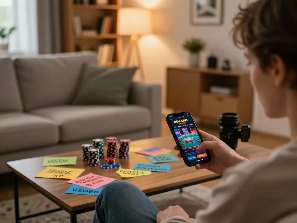 Gambling at home using a casino non aams europei app on smartphone