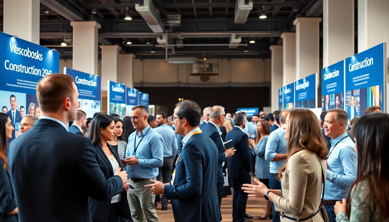 Engaging construction networking events showcasing professionals exchanging ideas and connections.