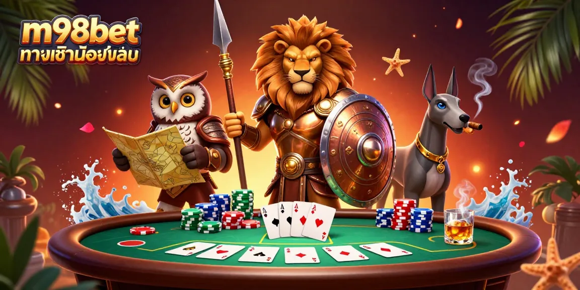 สัมผัสประสบการณ์การเดิมพันใน m98bet ทางเข้ามือถือ ด้วยภาพ 3 มิติที่แสดงให้เห็นกลยุทธ์สุดชาญฉลาดและอุปกรณ์การเดิมพันอย่างสมจริง