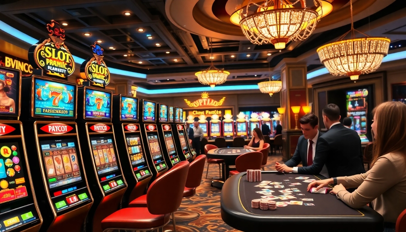 Engaging players at slot pragmatic machines in a luxurious casino atmosphere.