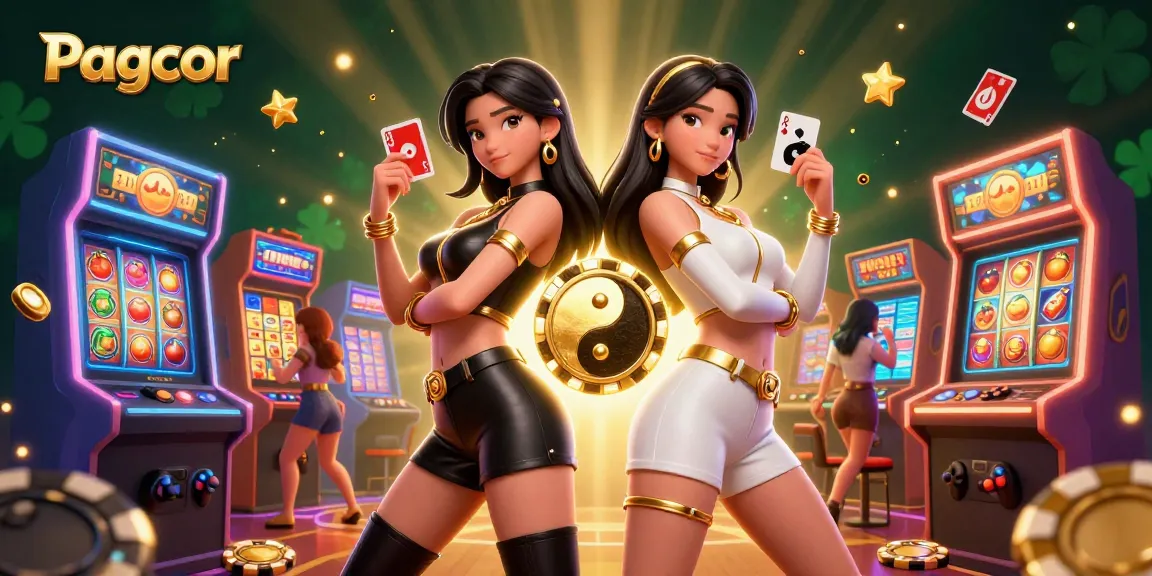 Engage in thrilling gaming with Pagcor's vibrant illustration, showcasing casino excitement.