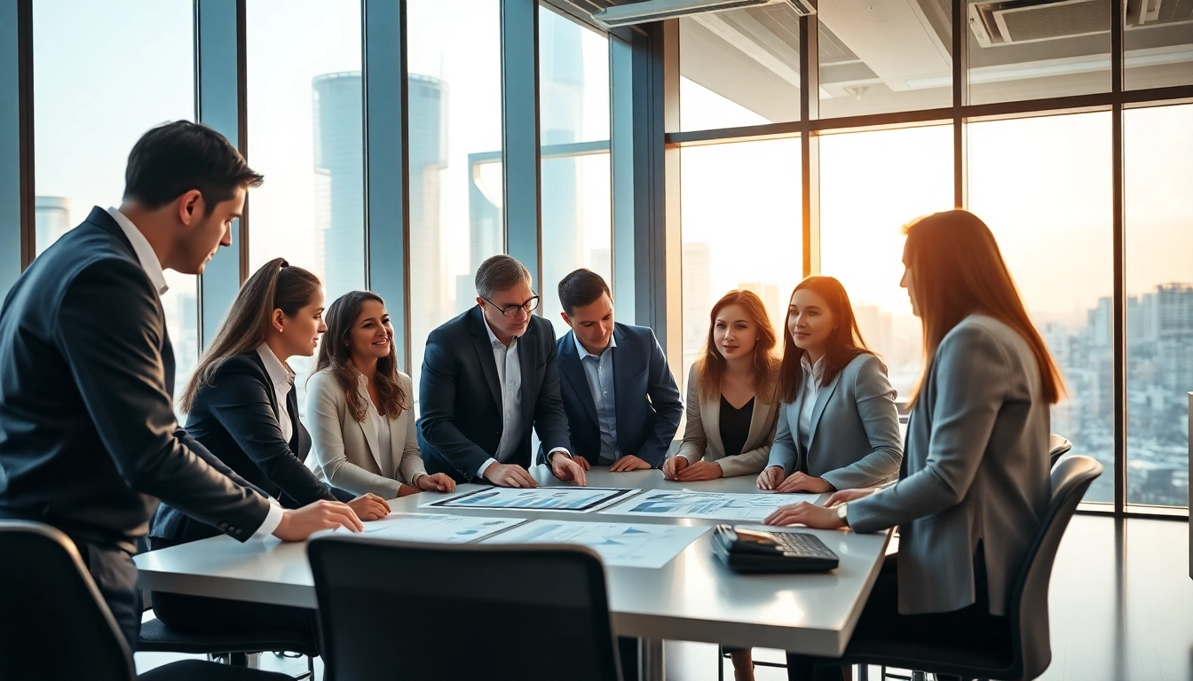 Team strategizing Acquisition Planning/Strategy Capture Management in a modern office environment.