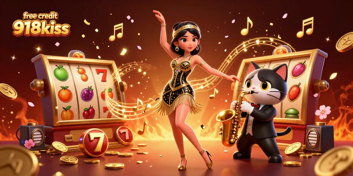 Experience exciting gameplay with free credit 918kiss, featuring vibrant characters and dynamic casino elements in a thrilling 3D scene.