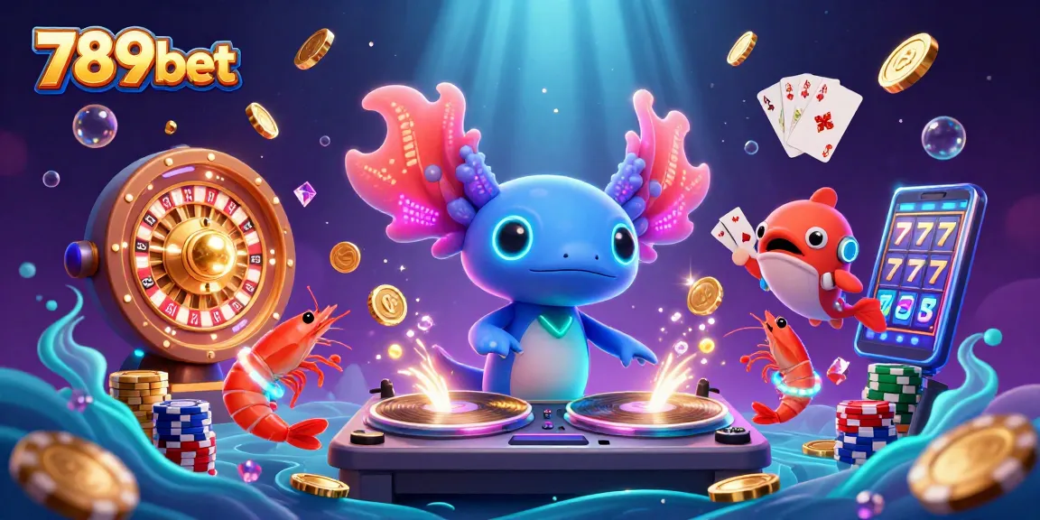 Join the excitement at 789bet with our vibrant underwater casino scene featuring fun characters.
