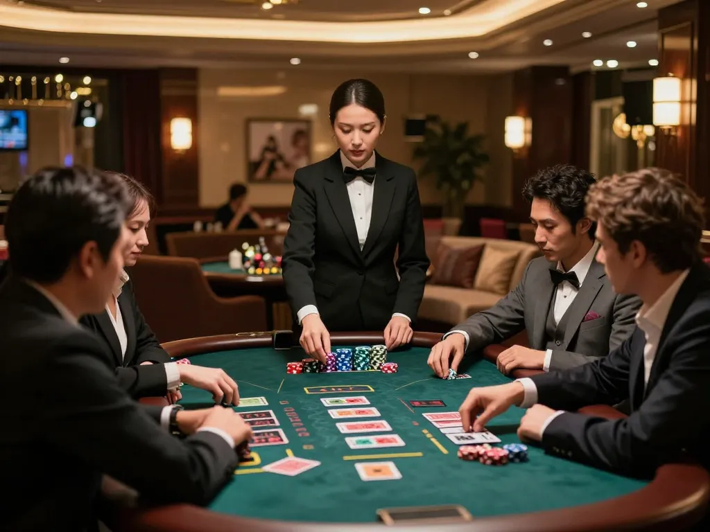 Experience thrilling blackjack gameplay at Fly88 in luxurious casino atmosphere.