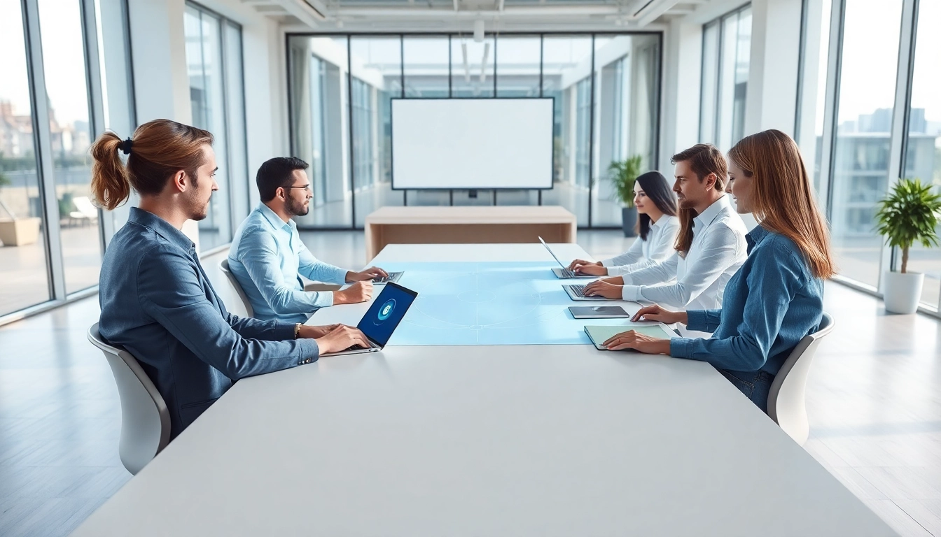 Engaged team using an enterprise assistant platform to enhance collaboration and efficiency.