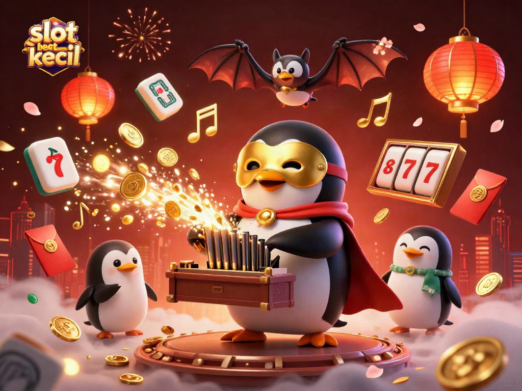 Engage with slot bet kecil in this vibrant 3D casino illustration featuring dynamic gambling elements.