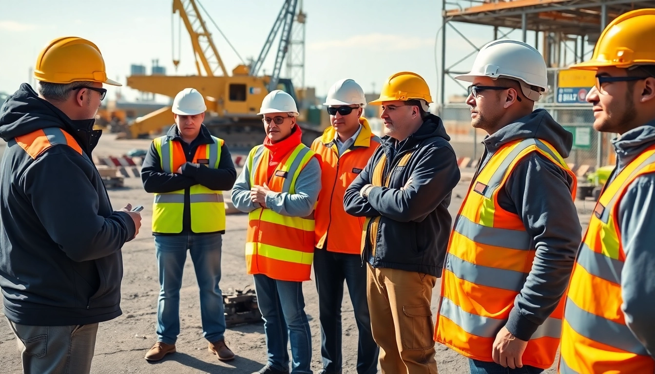 Drive engagement with construction site safety training featuring workers in safety gear.