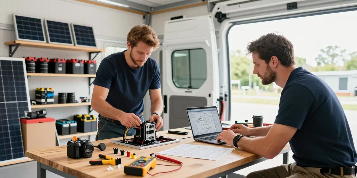 Upgrade your van electrics with ROKOK88 slot login tips and tools in a modern workshop.