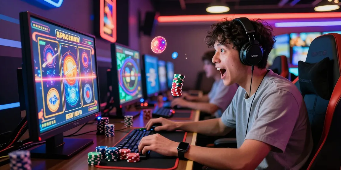 Engaging gaming experience with spaceman slot game in a vibrant setting, showcasing excitement and cosmic themes.