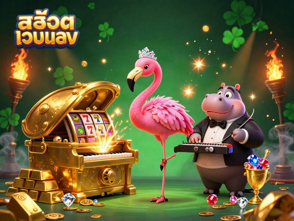 Experience the thrill at สล็อตเว็บตรง with a lively 3D illustration of flair from vibrant casino elements.