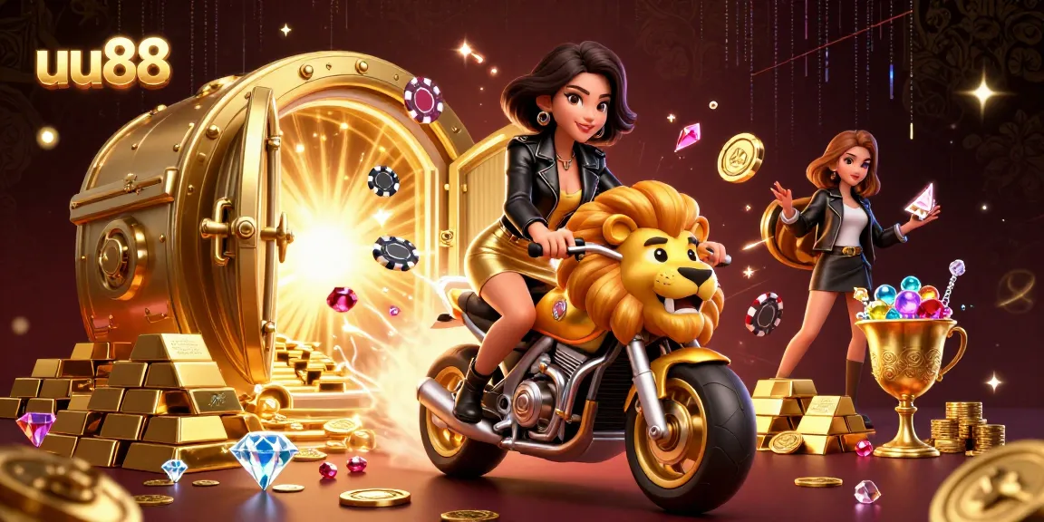 Engage in thrilling gameplay at uu88 with this vibrant casino-themed illustration featuring high-energy dynamics.