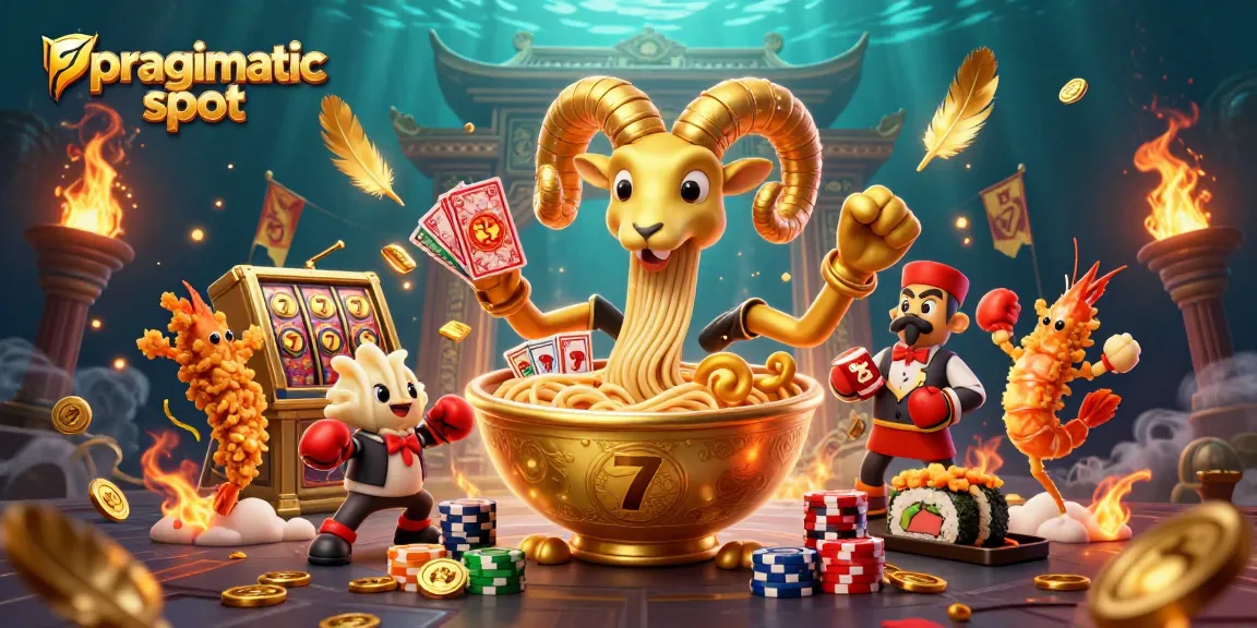 Pemain melihat pragmatic slot dengan karakter unik dalam suasana kasino yang meriah.