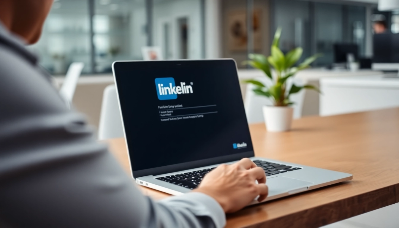 Efficient user employing a linkedin data extraction tool in a modern office environment.