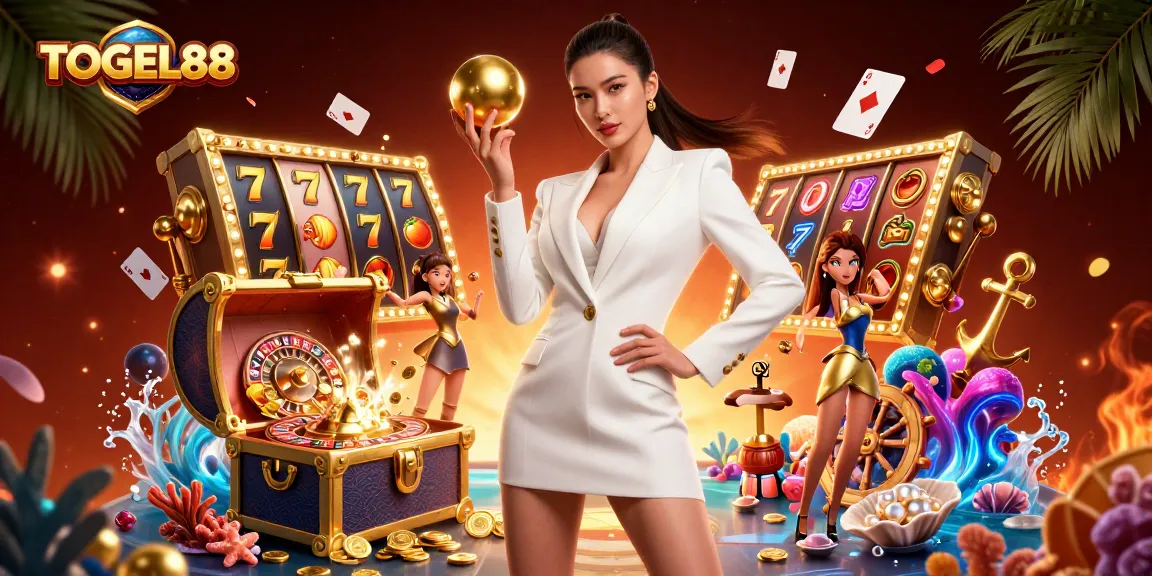 Experience the thrill of TOGEL88 with captivating games and jackpots in this vibrant casino scene.