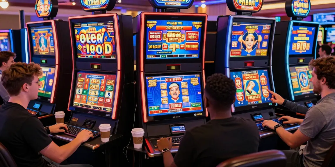 Excited players enjoying games at credit card casinos with vibrant interfaces and dynamic atmosphere.