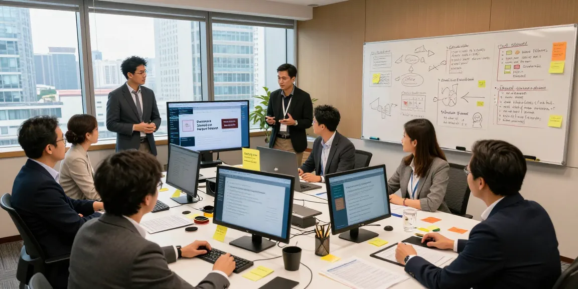 Team professionals collaborating on a project, learn more about Hong Kong's leading client-to-professional matching.