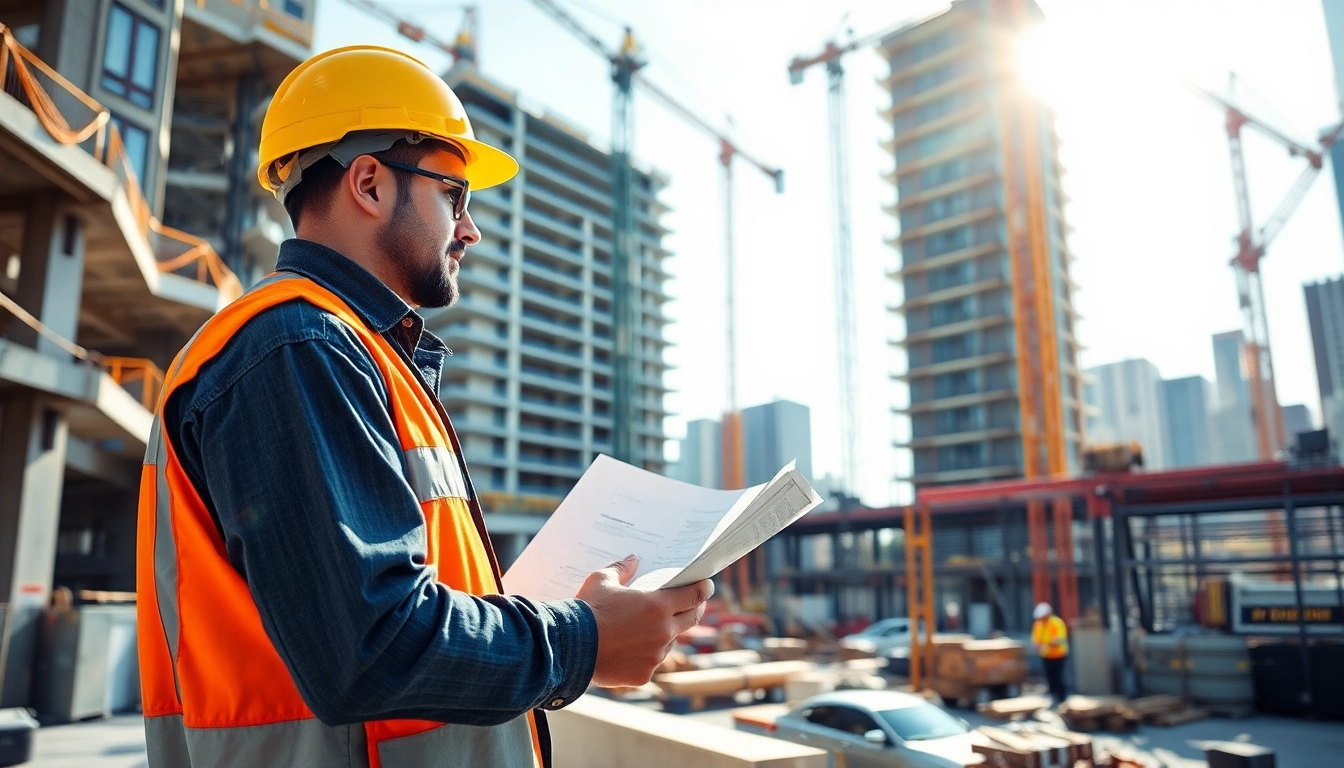 Manhattan General Contractor supervising a construction project in a bustling urban setting.