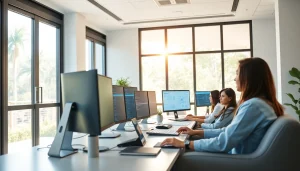 IT Services for Healthcare Tampa team collaborating on innovative technology solutions in a modern office.