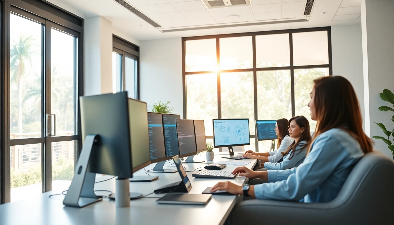 IT Services for Healthcare Tampa team collaborating on innovative technology solutions in a modern office.