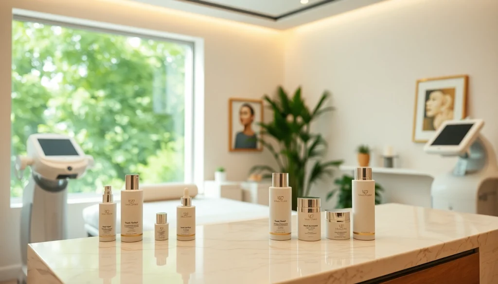 Promote medspa digital marketing with a sleek, tranquil med spa treatment room showcasing elegant products.