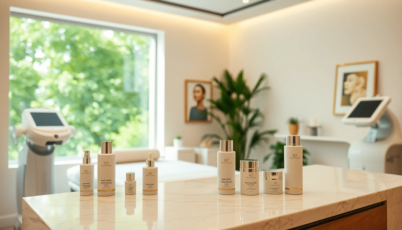 Promote medspa digital marketing with a sleek, tranquil med spa treatment room showcasing elegant products.