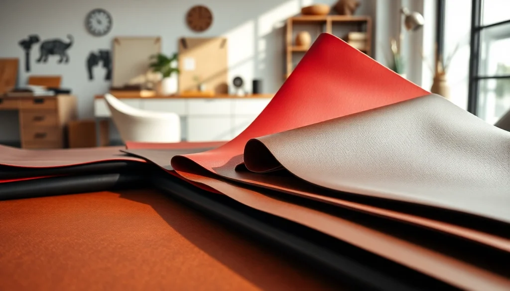 Vervaardigen van hoogwaardige skai leer in verschillende kleuren en texturen voor meubels.