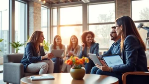 fly88 deal professionals collaborating in a modern office environment