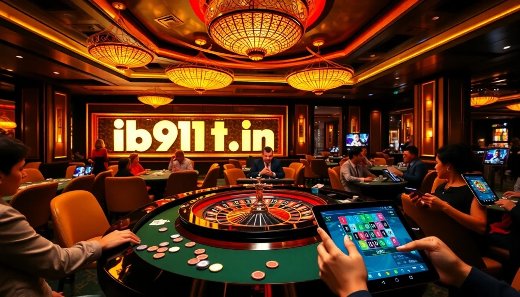 Place bets at the ib91.in casino with thrilling action on roulette and card tables.