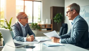 카드현금화와 관련된 전문가가 고객과 상담하는 모습