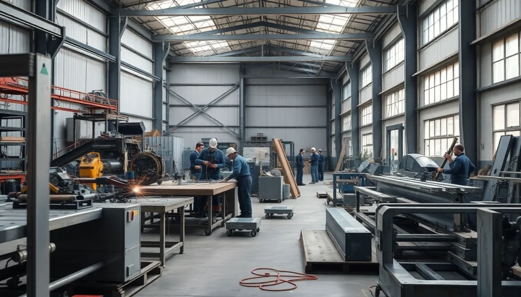 Experience custom steel fabrication in a professional workshop with skilled artisans at work.
