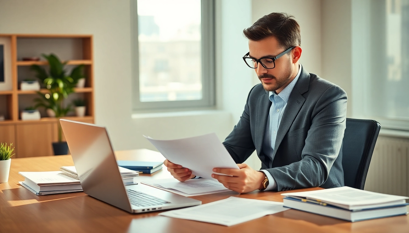 Authorized translation services in a professional environment with a dedicated translator.