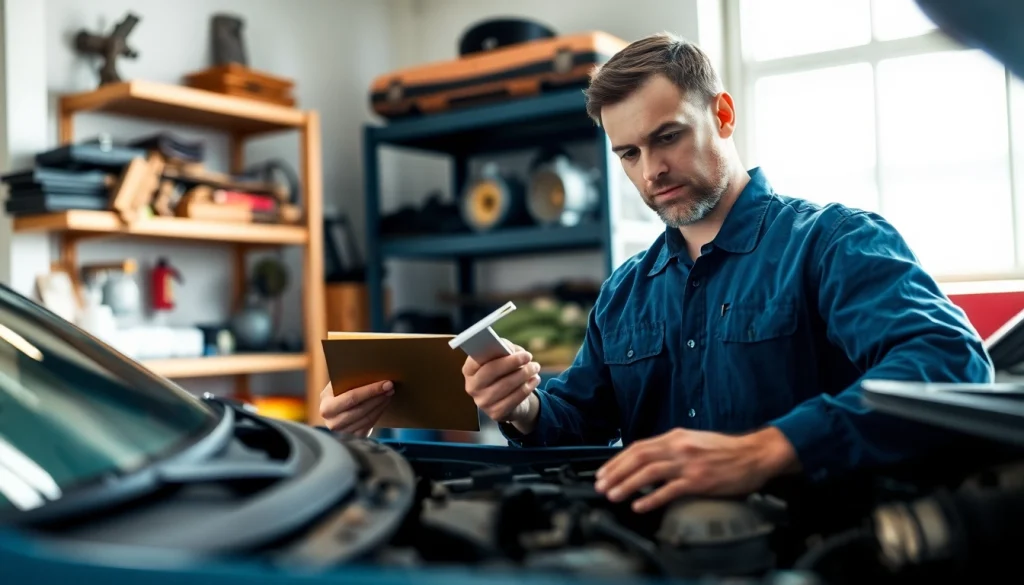 Highlighting the best extended auto warranty for older vehicles, a mechanic assesses engine health amid auto parts.