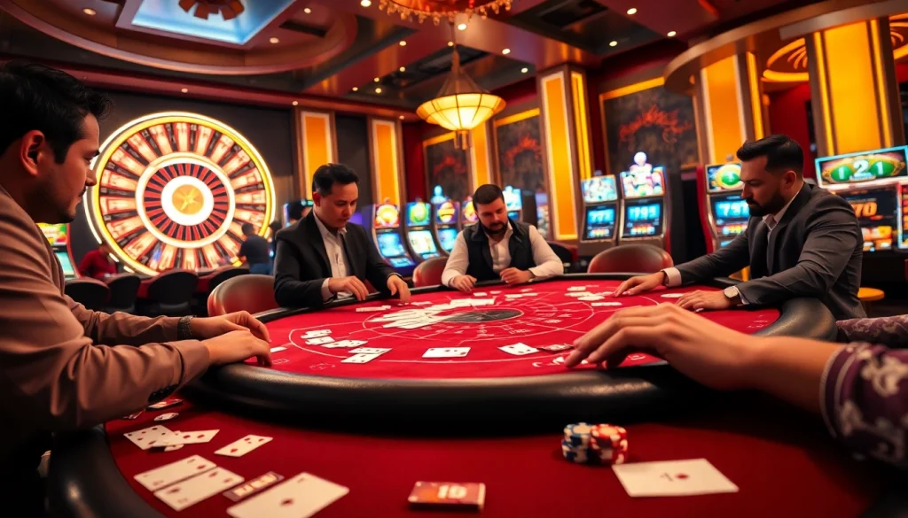 Engage in strategic poker gameplay at say88 com, showcasing luxury casino elements and thrilling action.