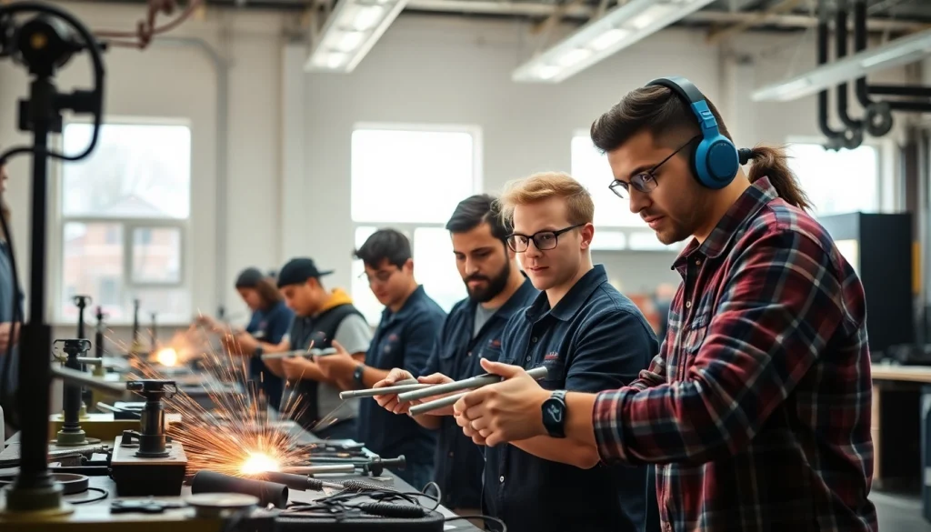 Students engaged in training at Trade School knoxville Tn, showcasing diverse skills and hands-on activities.