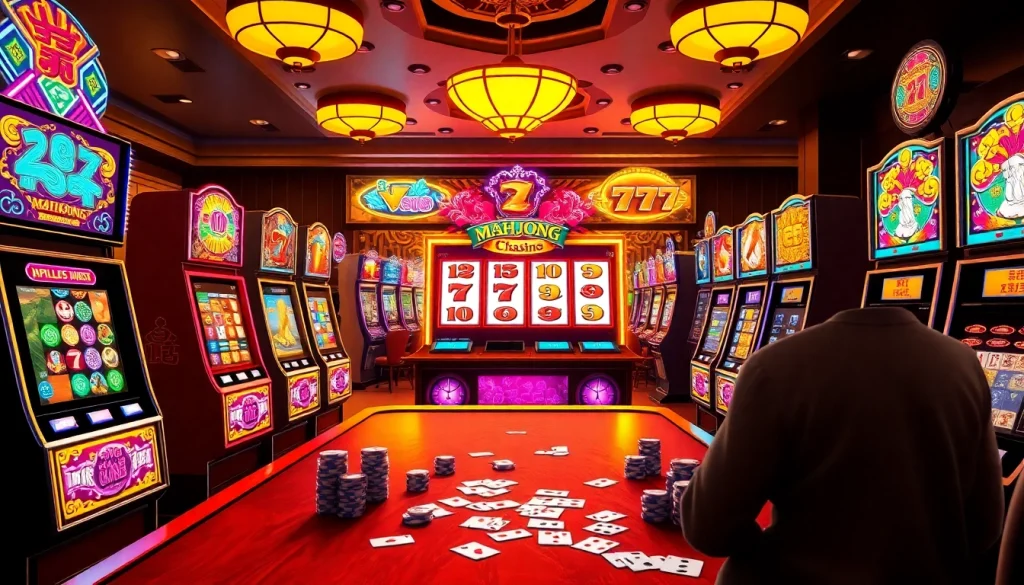 Engage with the slot demo Mahjong as you spin vibrant reels in this captivating casino atmosphere.