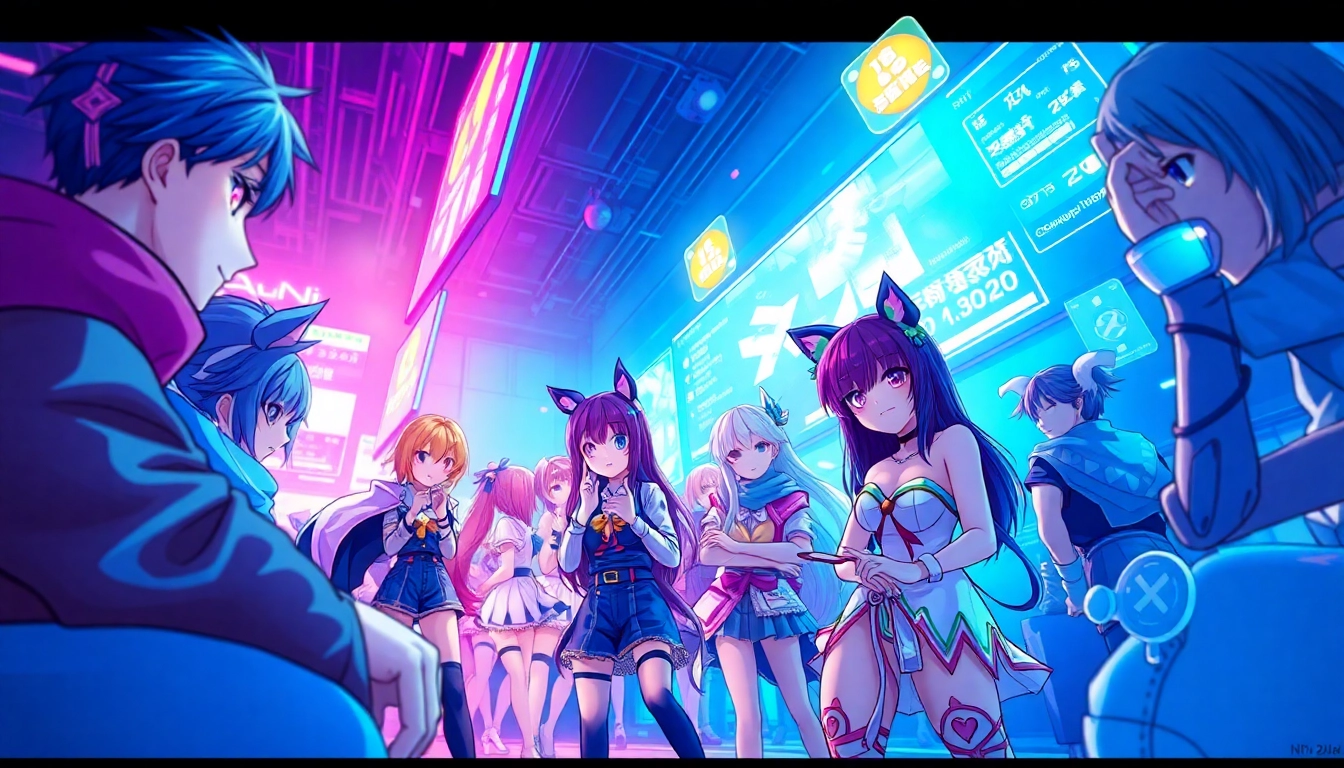 Engaging scene from a hentai game showcasing colorful anime characters and dynamic gameplay.