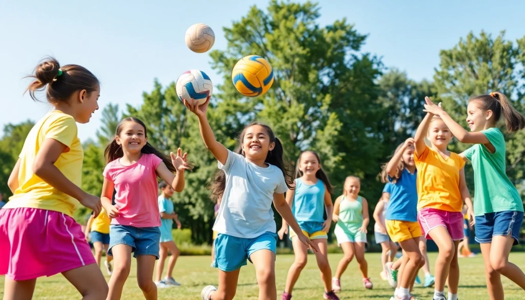 Engaged girls participating in Multi Sports Camps for Girls, showcasing teamwork and fun in sports.