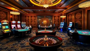 SODO Casino - Players enjoying various games at a luxurious online casino environment.