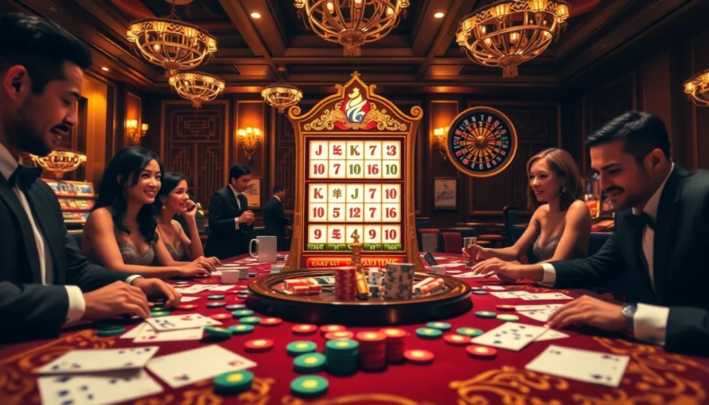 Spin the reels on the exciting slot demo mahjong with vibrant casino ambiance and thrilled players.